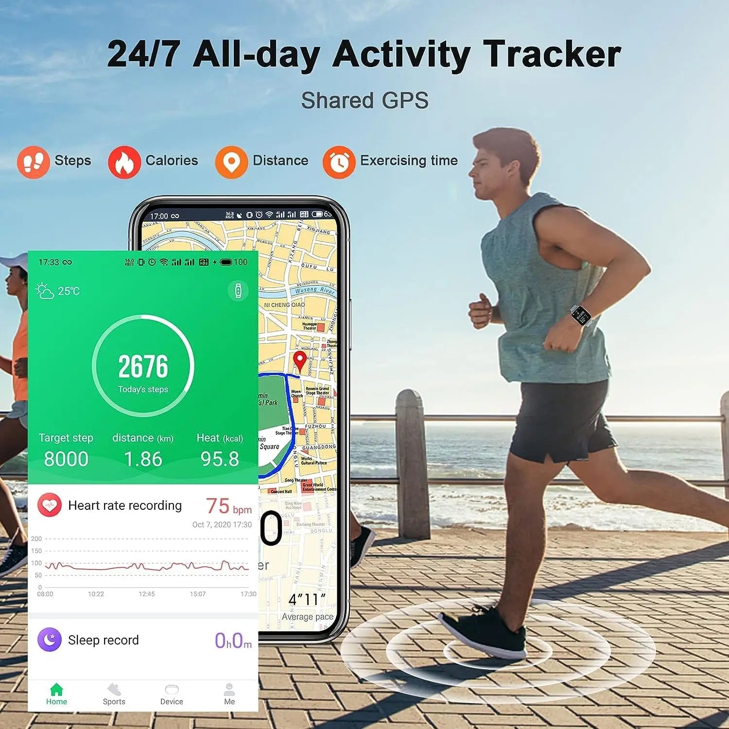 Montre connectée fitness écran tactile - Novaget