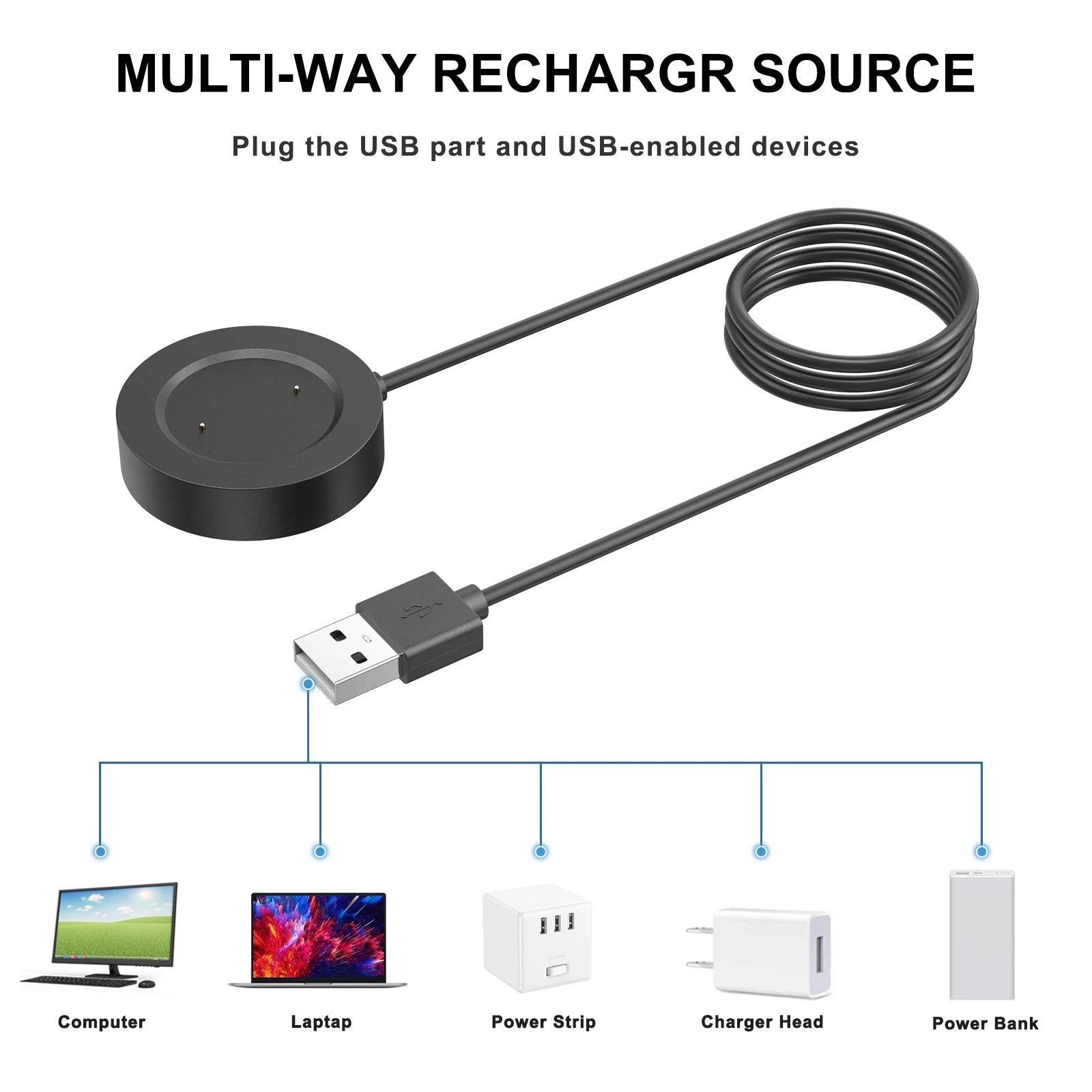 Support de charge USB pour montre connectée - Novaget