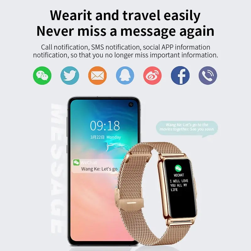 Montre connectée femme LIGE écran tactile - Novaget