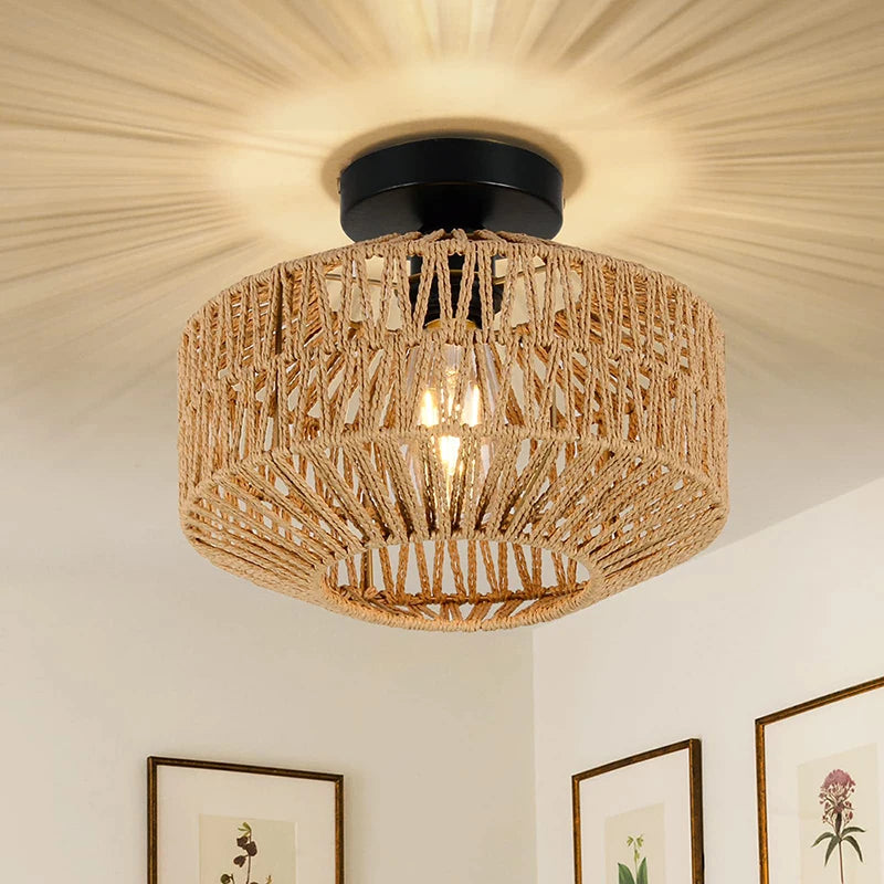 Suspension plafond en rotin naturel - Novaget