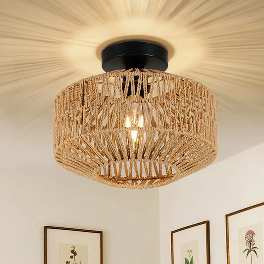 Suspension plafond en rotin naturel - Novaget