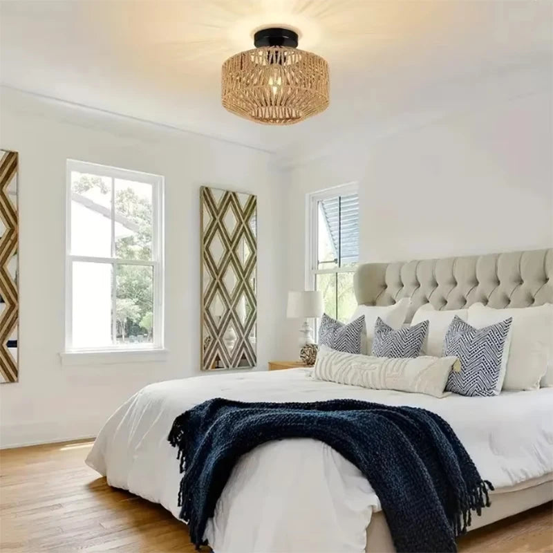 Suspension plafond en rotin naturel - Novaget