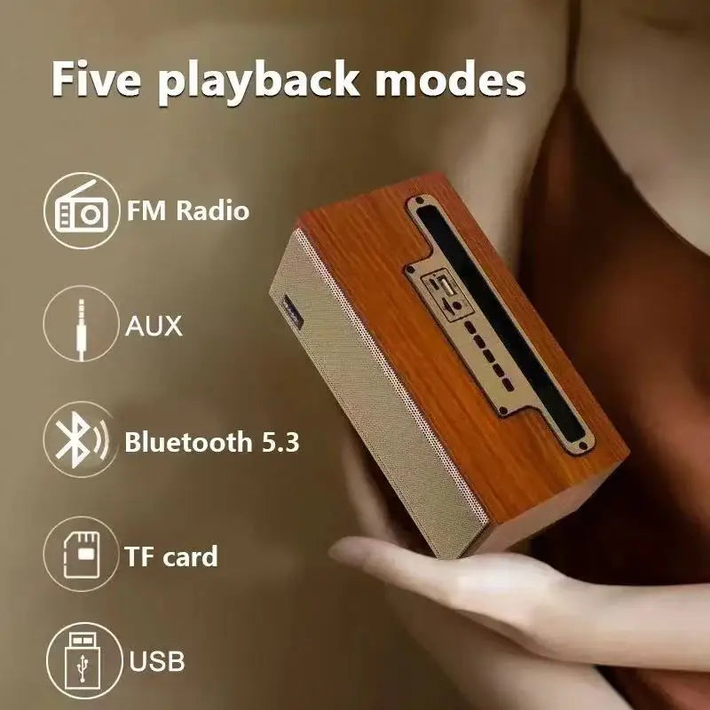 Enceinte Bluetooth en bois multifonction TWS - Novaget