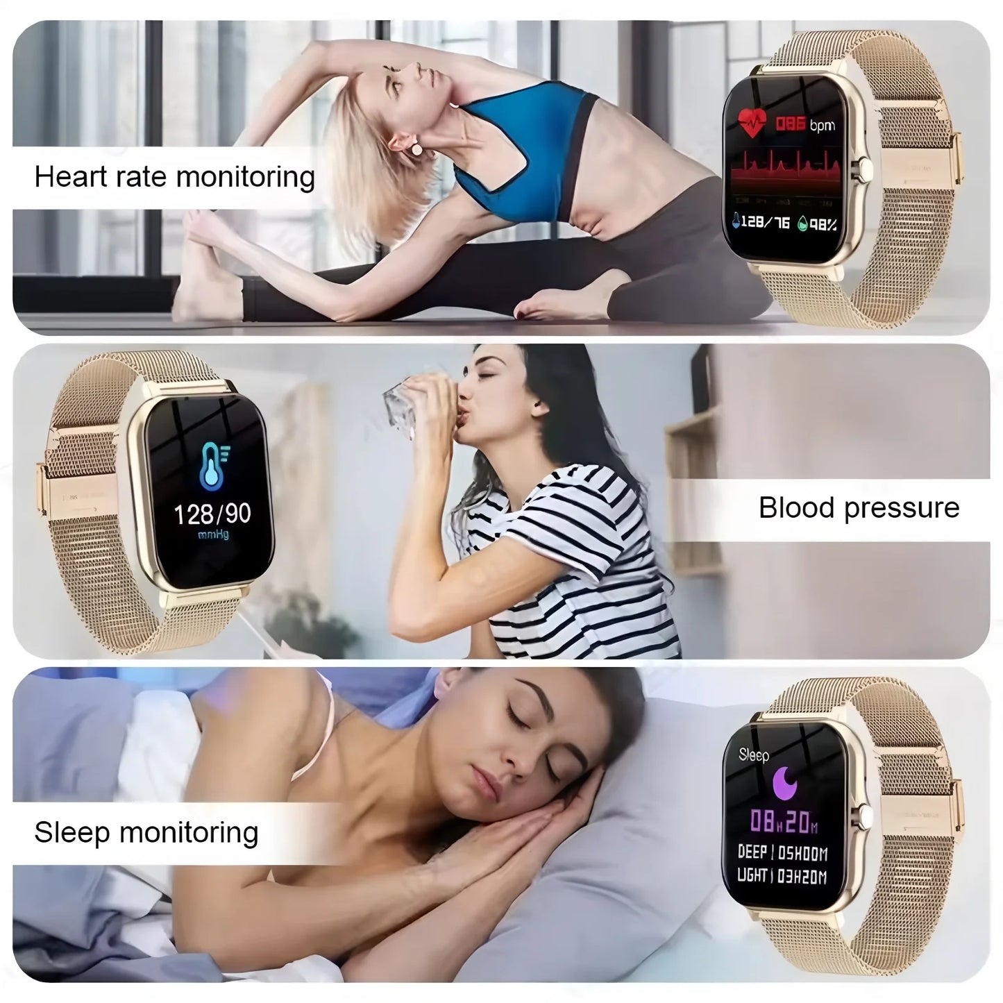 Montre connectée grand écran appels Bluetooth - Novaget
