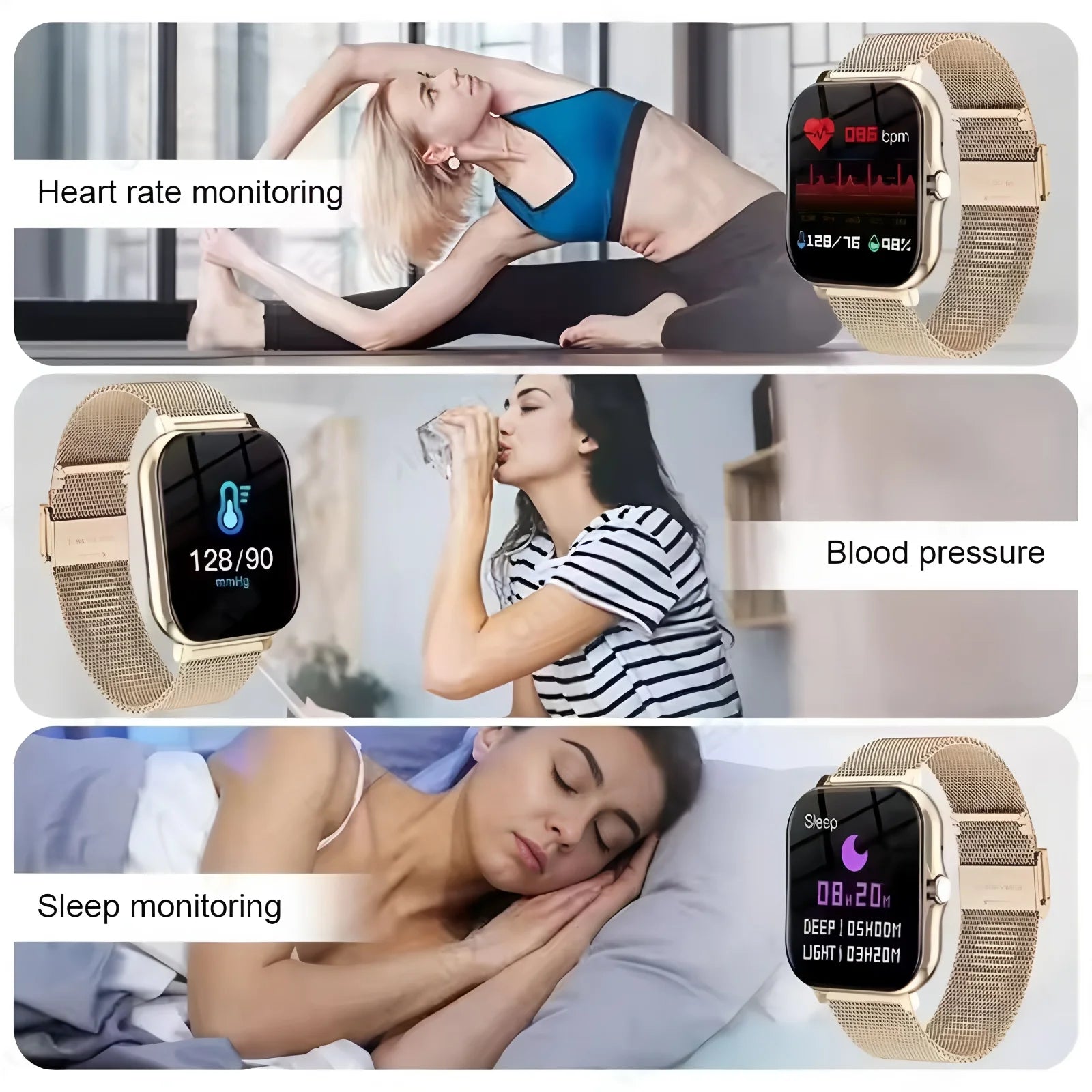 Montre connectée grand écran appels Bluetooth - Novaget