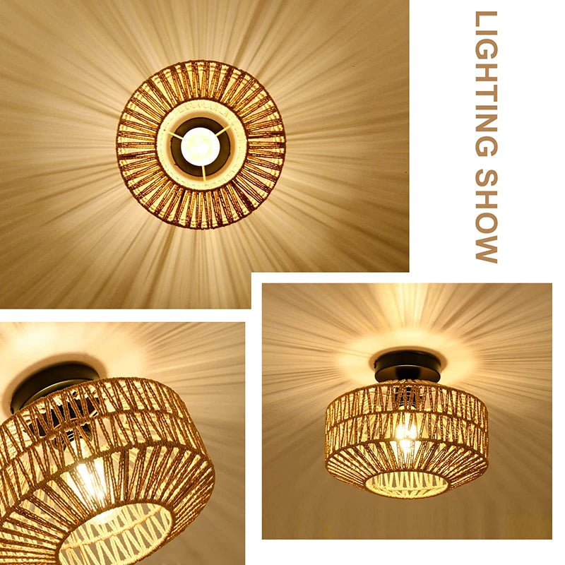 Suspension plafond en rotin naturel - Novaget