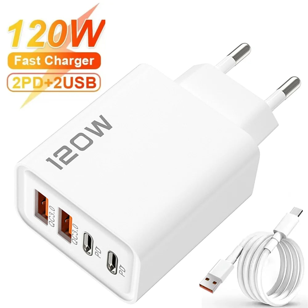 Chargeur USB-C 120W avec câble multi-appareils - Novaget