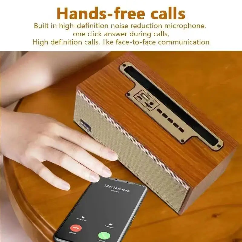 Enceinte Bluetooth en bois multifonction TWS - Novaget