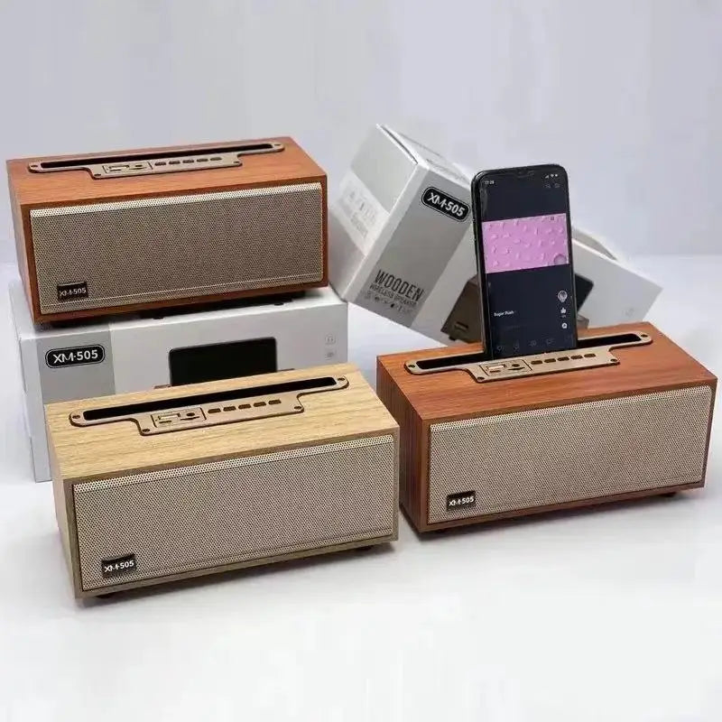 Enceinte Bluetooth en bois multifonction TWS - Novaget