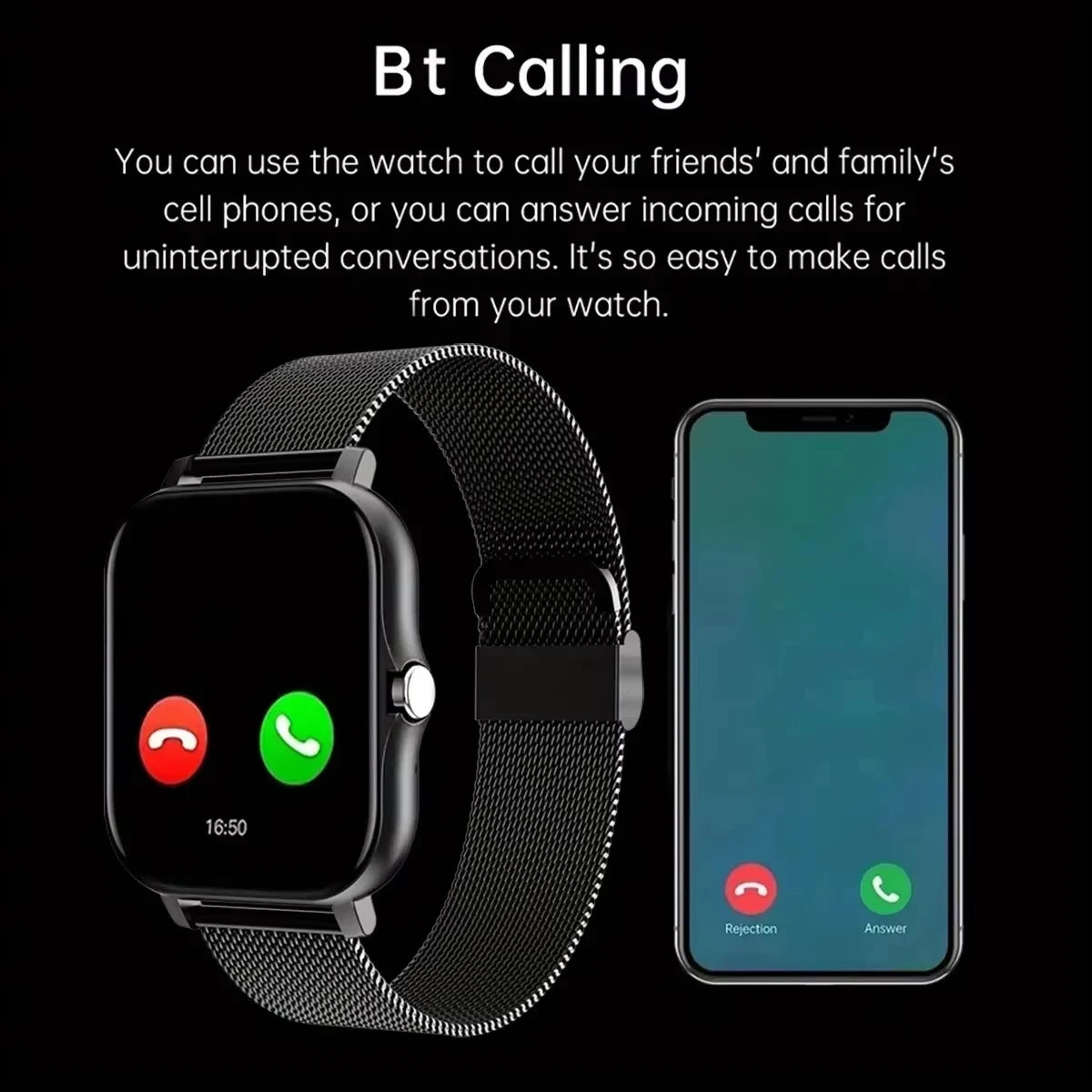 Montre connectée KESHUYOU Bluetooth - Novaget