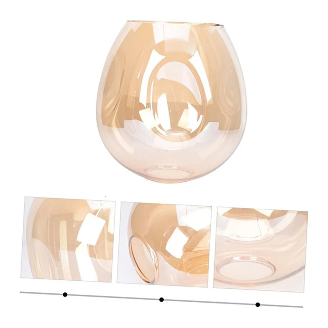 Abat-jour en verre ambré style vintage - Novaget