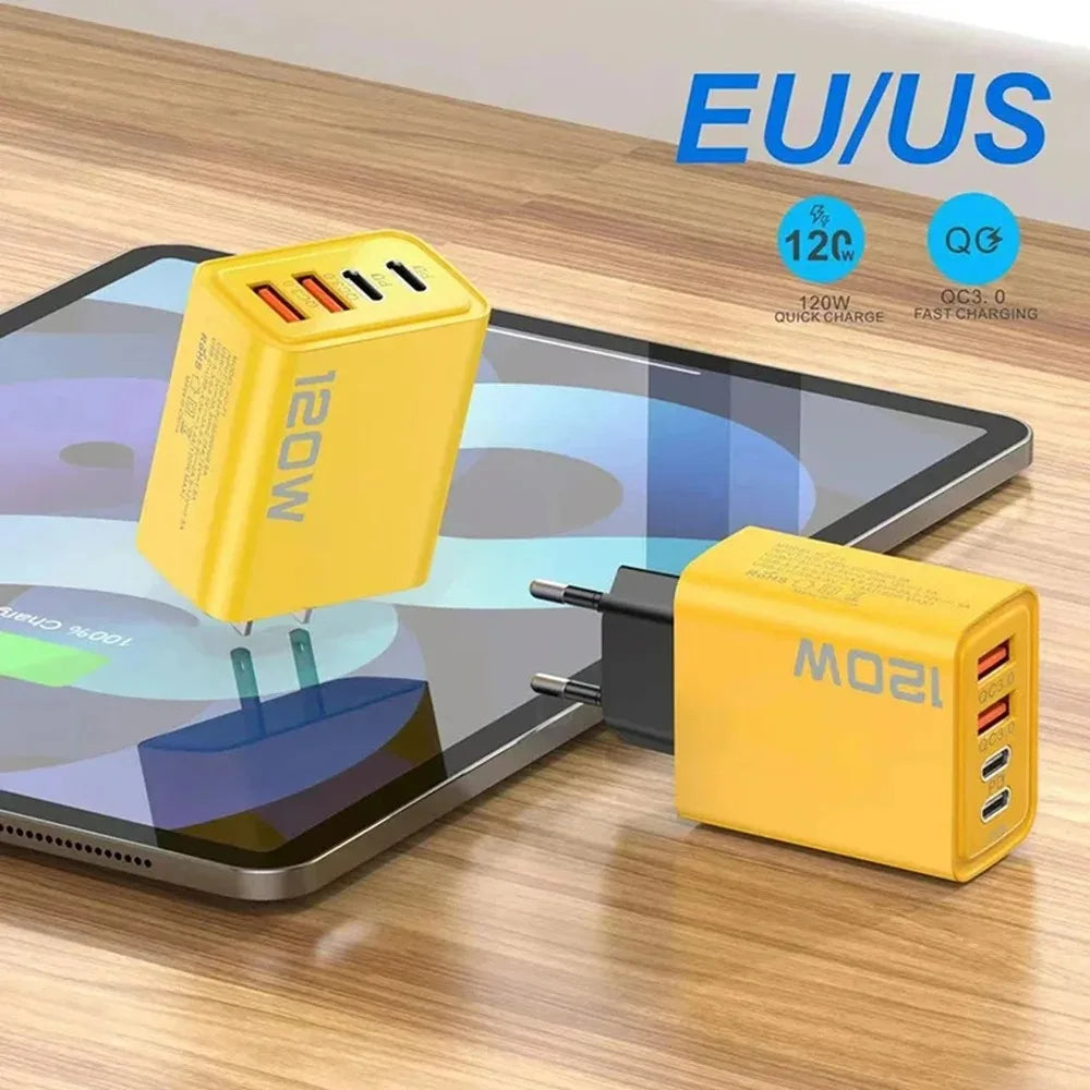 Chargeur USB-C 4 ports 120W station de charge - Novaget