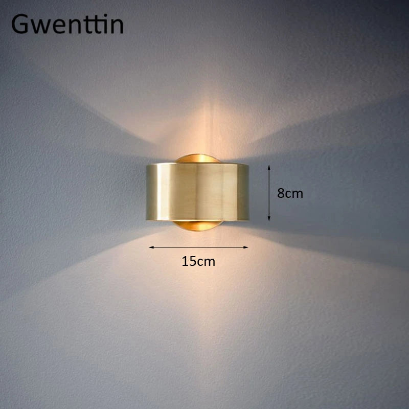 High Tech Gold Metal Wall Sconce Lamp